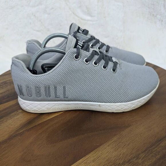 Nobull Superfabric Trainers Men's Size 7 Women’s 8.5 Workout Shoes Gray - Picture 6 of 12